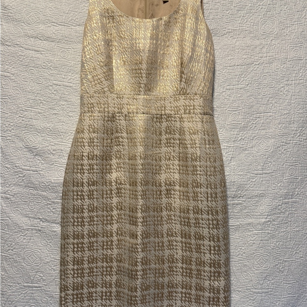 Banana Republic Gold Textured Mini Dress